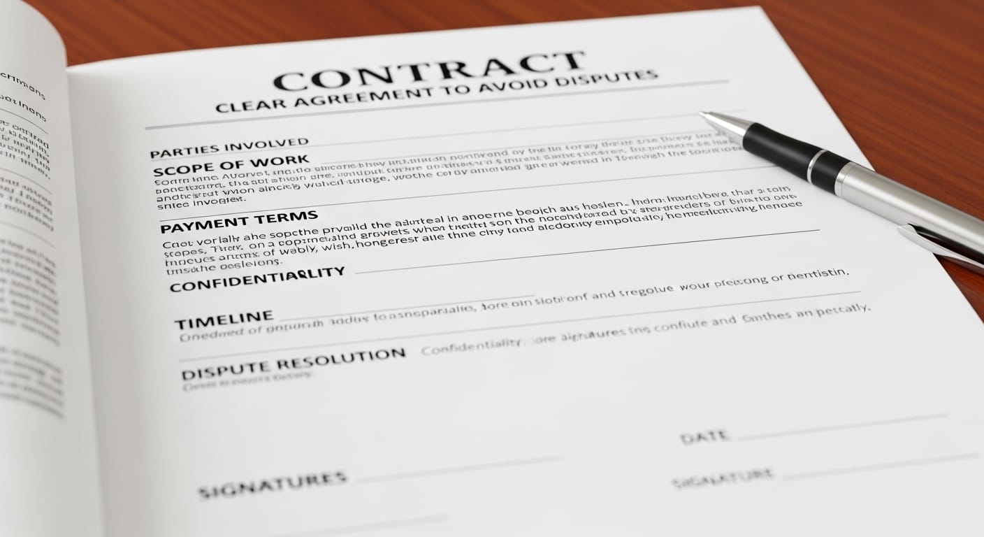 Draft a Clear Contract to Avoid Disputes