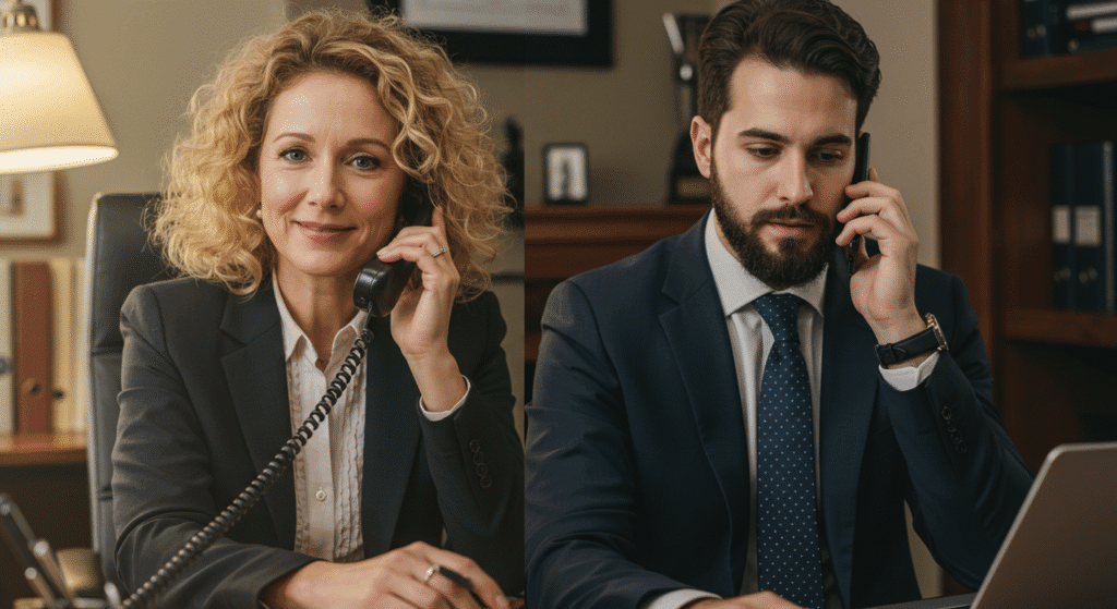 Lawyers Talking to Each Other on Phone