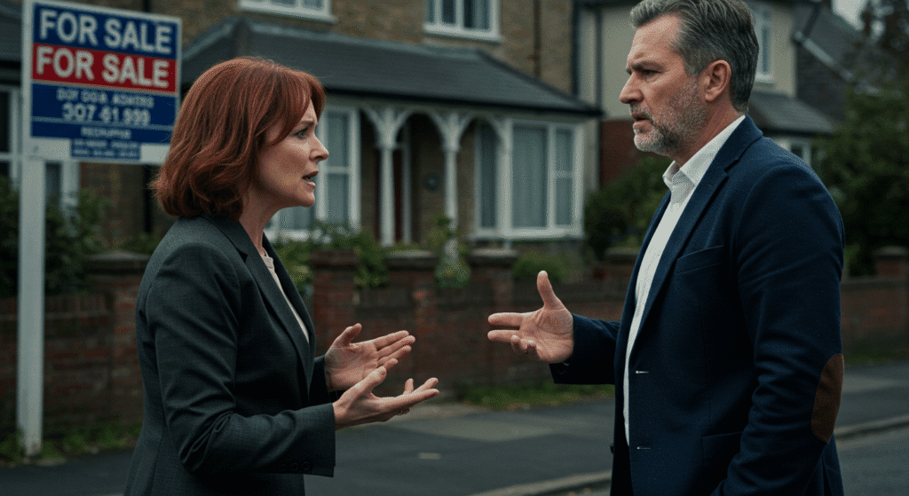 People Communicating Over a Property Dispute