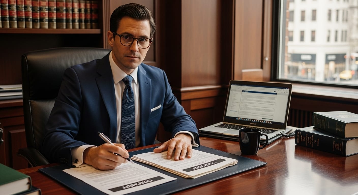 Man Filing a Lawsuit