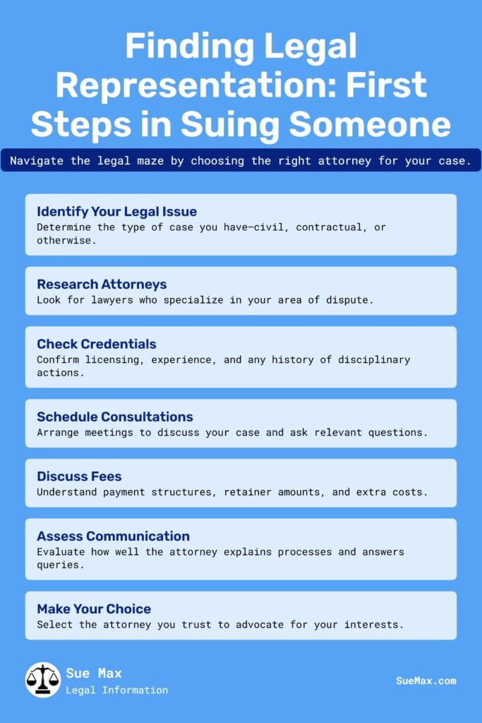 Finding Legal Representation - Infographic