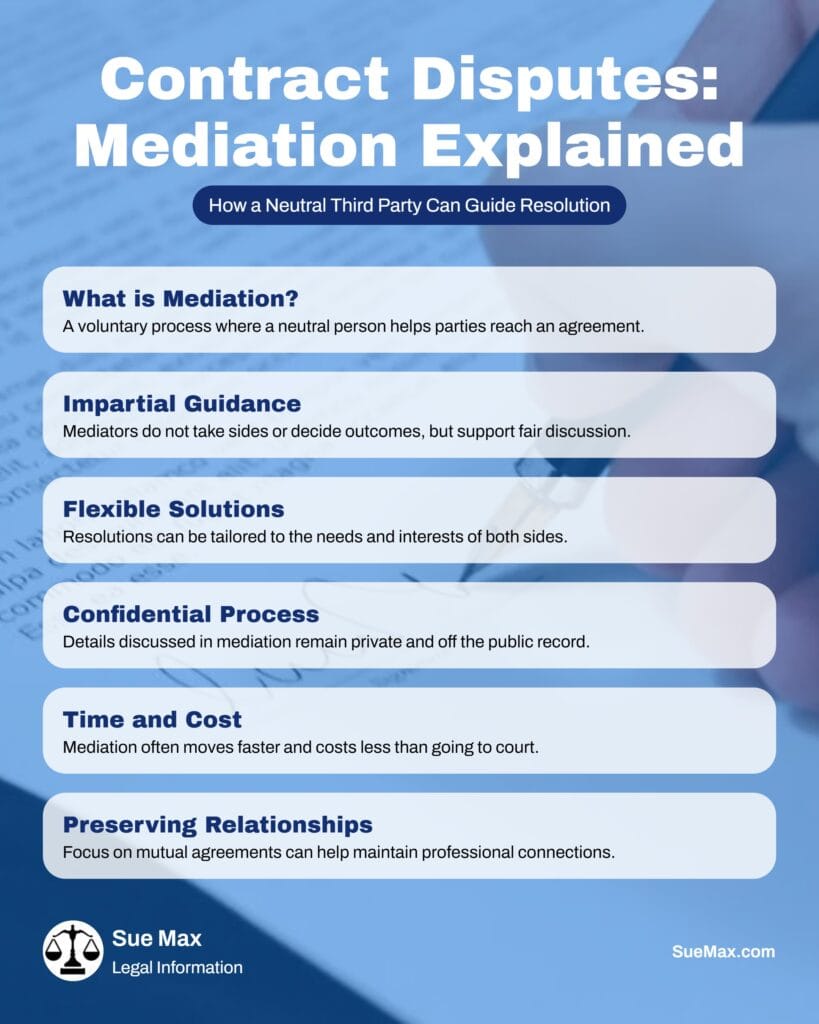 Mediation: A Friendly Third Party - Infographic