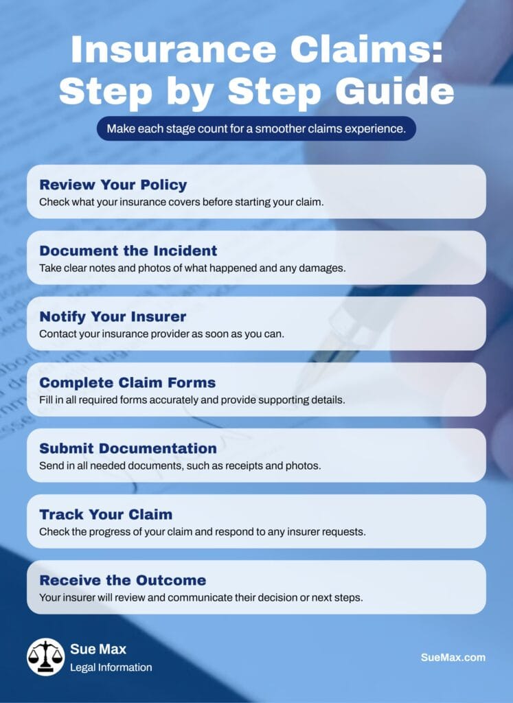 Filing a Claim Step by Step - Infographic