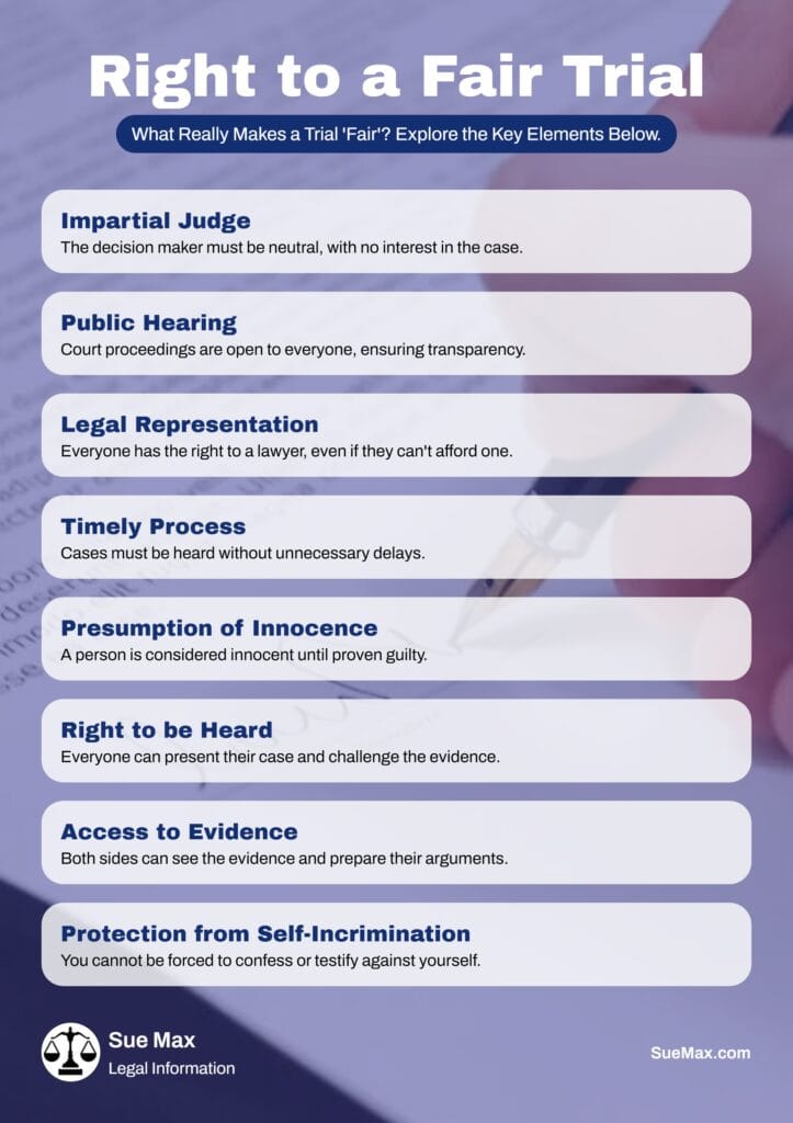 What a Fair Trial Actually Means - Infographic